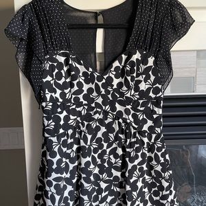 Nanette Lepore sweetheart neckline blouse